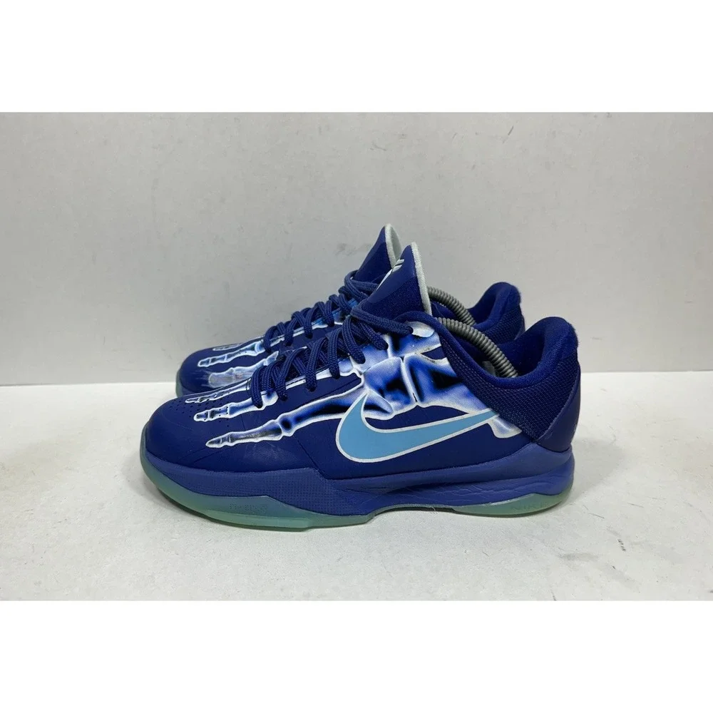 Nike Kobe 5 X-Ray Deep Royal Blue Size 4.5 Youth US Skeleton HM9522-400